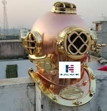 18" Vintage Diving Divers Helm US Navy Helmet Mark V Steel Antique Deep Scuba Sea