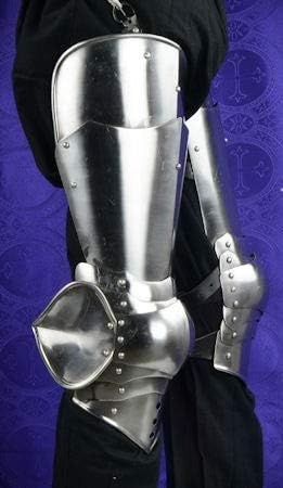 15th Century Reenactment Steel Leg Guard 18 Gauge Steel German Medieval Gothic Leg Armor