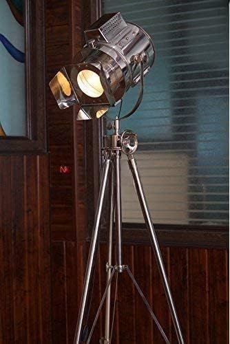 1960'S Vintage Disigns Adjustable Theater Search Light Tripod Floor Lamp Chrome Finish Industrial Nautical Floor lamp