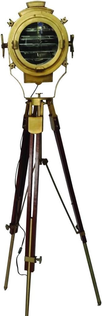 1970's Captain's Lamp With Tripod Stand in Brass Finish Floor Lamp Marine Collection