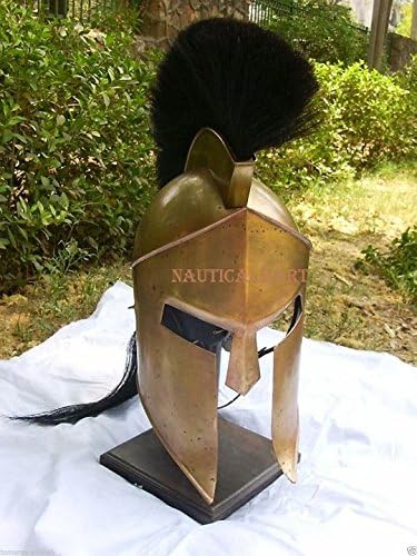 300 Movie King Helmet with Black Plume/Liner