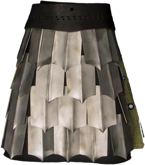 15th Century Scaled Armor Skirt Knights Wearable Thigh Armor Medieval Waist Armor Ren Faire Costume Silver