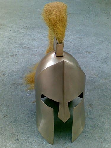 300 King Spartan Helmet with Yellow Plume Medieval Helmet