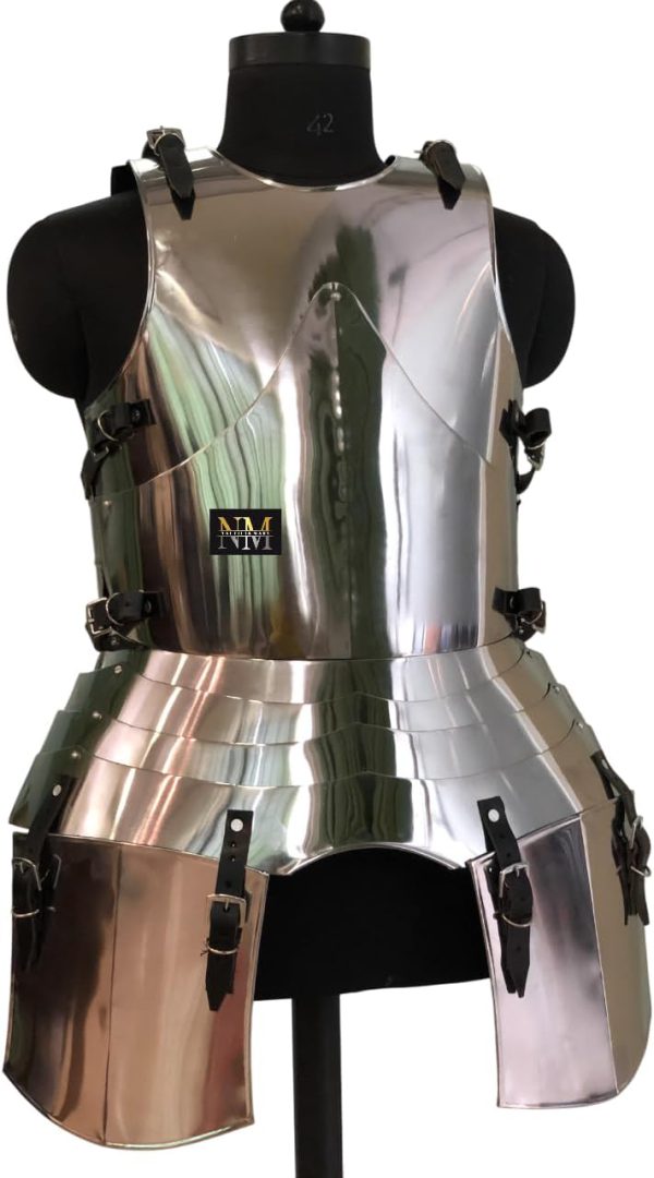 15th Century Italian Medieval Armor Breastplate with Tasset Belt LARP Chest Plate & Back Plate Armour Halloween Costume Renaissance Theatrical Play