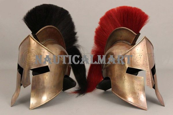 300 Leonidas Armor Helmet New Shade RED/Black Plume by NAUTICALMART