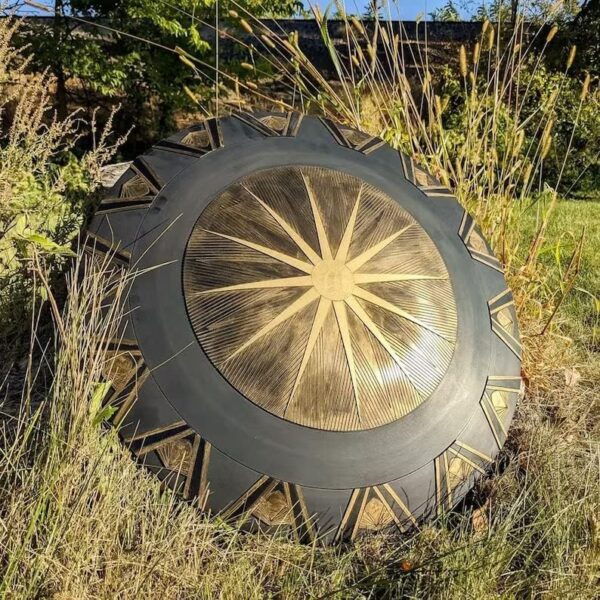 22" Medieval Shield Roleplay and Cosplay Round Shield Halloween Costume Props Adult Outfit Item