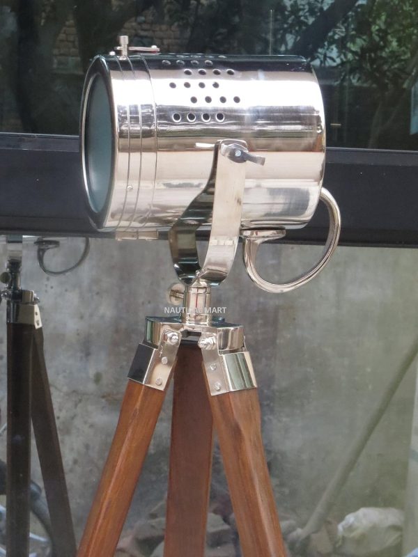 1940'S Single Tripod LAMP SPOT Light by NAUTICALMART