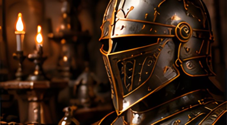 Medieval Knight Helmet with Stand